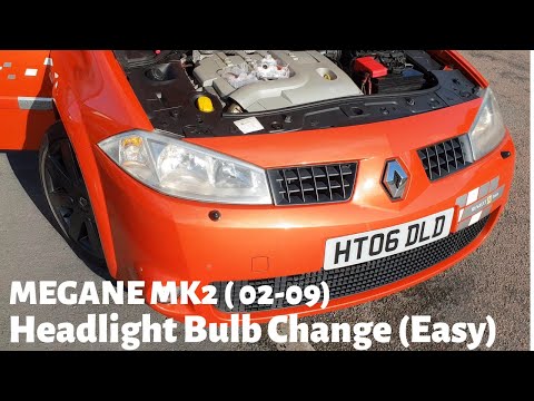 Renault Megane MK2 Headlight Bulb Change - VERY EASY 5 MINUTE BULB REPLACEMENT