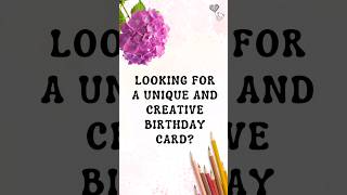 #happybirthday Coloring Card with Hydrangeas Flowers DIY Printable Card #diycard #coloring #shorts