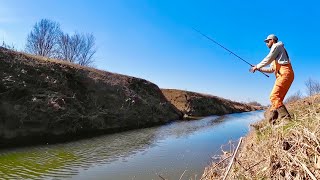 This SKETCHY Roadside Ditch Was LOADED! How Many Can We Catch???