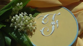Unveiling the Magic of White Work 3D Letter F =  Satin Embroidery