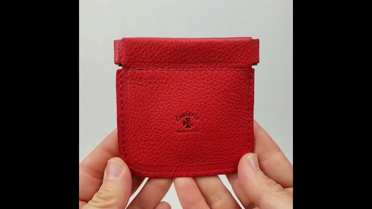 MOLLA - Italian Leather Squeeze Coin Purse by Gianni