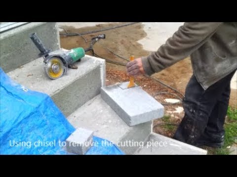 How To Cut A Concrete Bricks Or A Concrete Block - The Easy Way - DIY