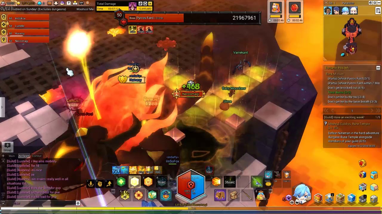 Maplestory 2 Priest | Fire Dragon / Pyrros Fard | Hard Dungeon Gameplay