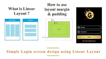 #4 What is linear layout? || How to use layout margin & padding? || Login screen design || Tamil