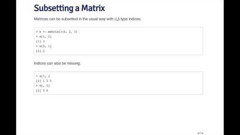 R subsetting matrices