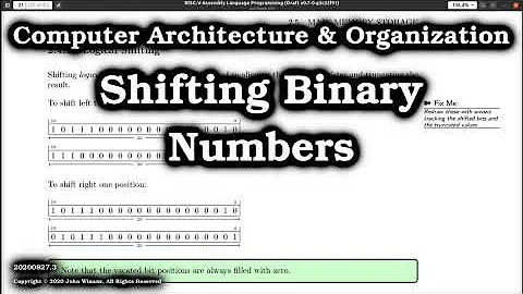 Logical & Arithmetic Shifting Of Binary Numbers