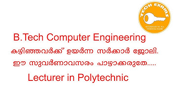 Kerala PSC Polytechnic Lecturer-Computer Engineering Notification