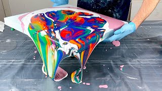 Rainbow ‍ Pride~Flop Cup~Boulder Cells~No Silicone~Acrylic Pouring~204