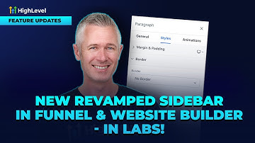 New Revamped Sidebar in Funnel & Website Builder - In Labs!