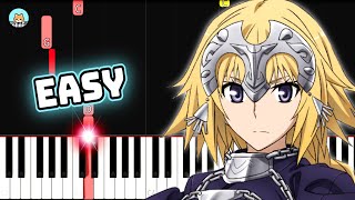 [full] Fate/Apocrypha OP - "Eiyuu Unmei no Uta" - EASY Piano Tutorial & Sheet Music