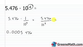 Algebra 1 Lesson #28 How to Write a Number in Scientific Notation