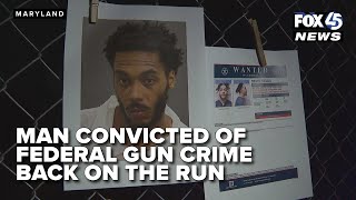 Man convicted of federal gun crime back on the run, agents say