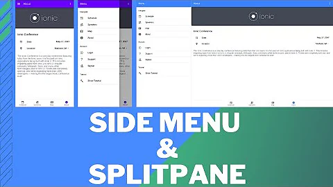 Side menu and splitpane in Ionic