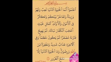 الآية 20 من سورة الحديد