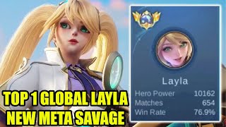 Raja Layla Savage Pake Build Ini Gampang ditiru - Gameplay Top 1 Global Layla 2023 Terbaru