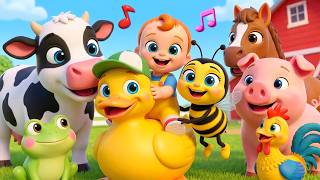 Abejita Chiquitita Vuela 🐝 El Patito Feliz y Sus Amigos 🐥 | Farm Kids Songs | Funny Funny TV