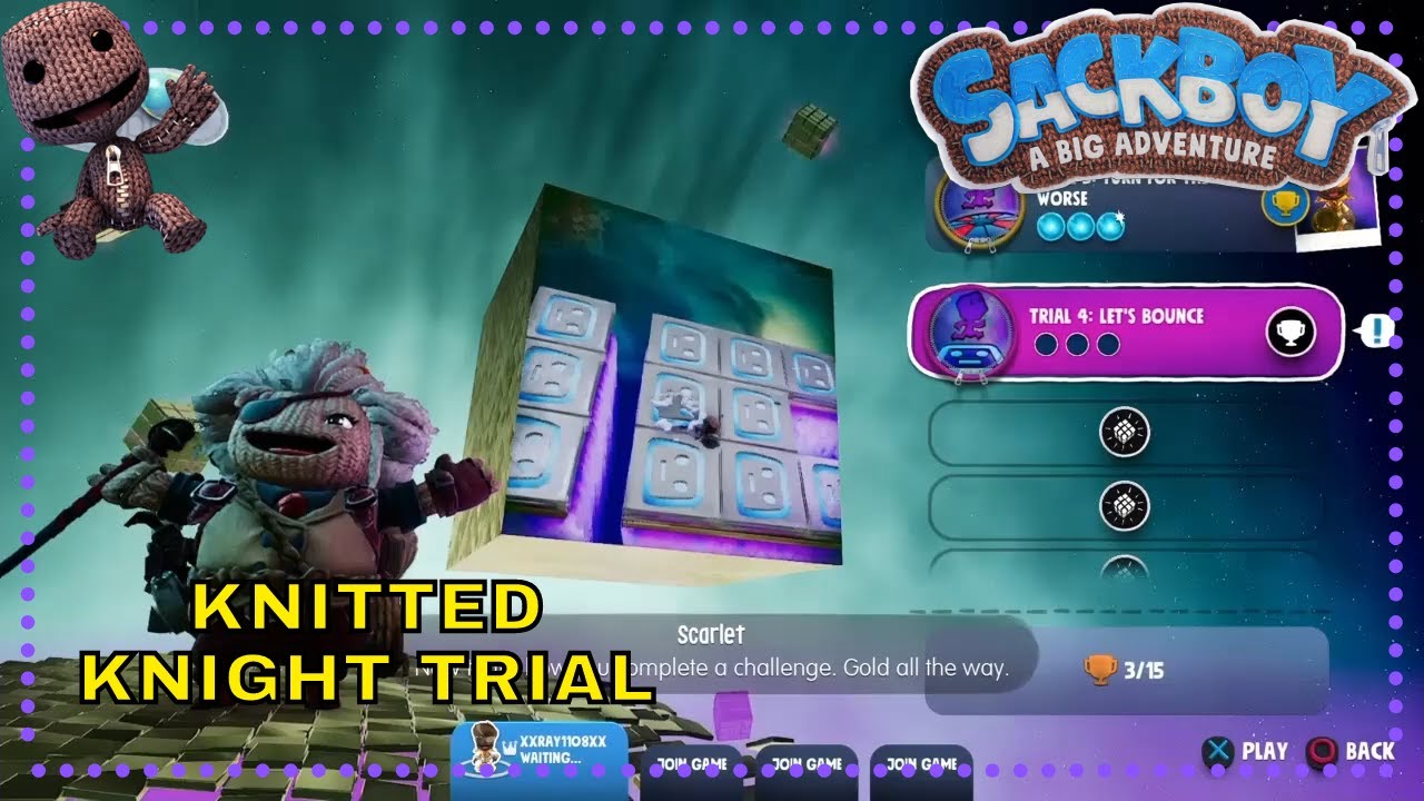 Sackboy: A Big Adventure Knitted Knight Trial 4 - Let's Bounce [GOLD]