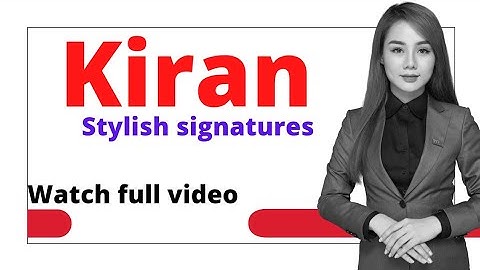 Kiran naam handtekening stijl #handwritingbysultan