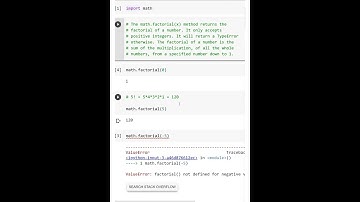 The Factorial Method of the Python Math Module #shorts