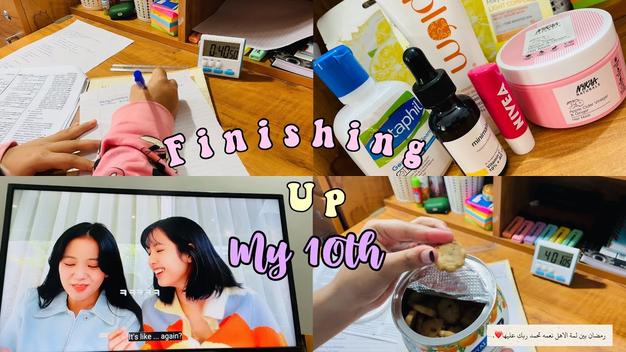 Finishing up my 10th life | study vlog | skin care | cooking | vlog | studytea