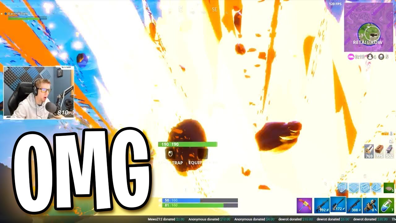 I GOT HIT BY A METEOR in FORTNITE LIVE REACTION! METEOR SHOWERS ALL OVER THE PLACE! | TBNRKENWORTH