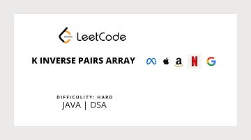 629.K Inverse Pairs Array| Leetcode | Java (explained) Solution