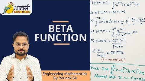 Beta Function | Concept | Important Sums | Engineering Maths | Rounak Sir