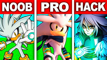 Noob vs Pro vs Hacker! Silver the hedgehog! Pixel Art