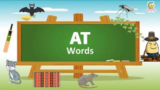 AT Words & Sentences with Pictures | Word Family- AT | Learn Phonics | CVC Words | viral