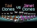 Tad clones vs janet clones on among us whos gonna win