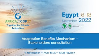 Adaptation Benefits Mechanism - Stakeholders consultation