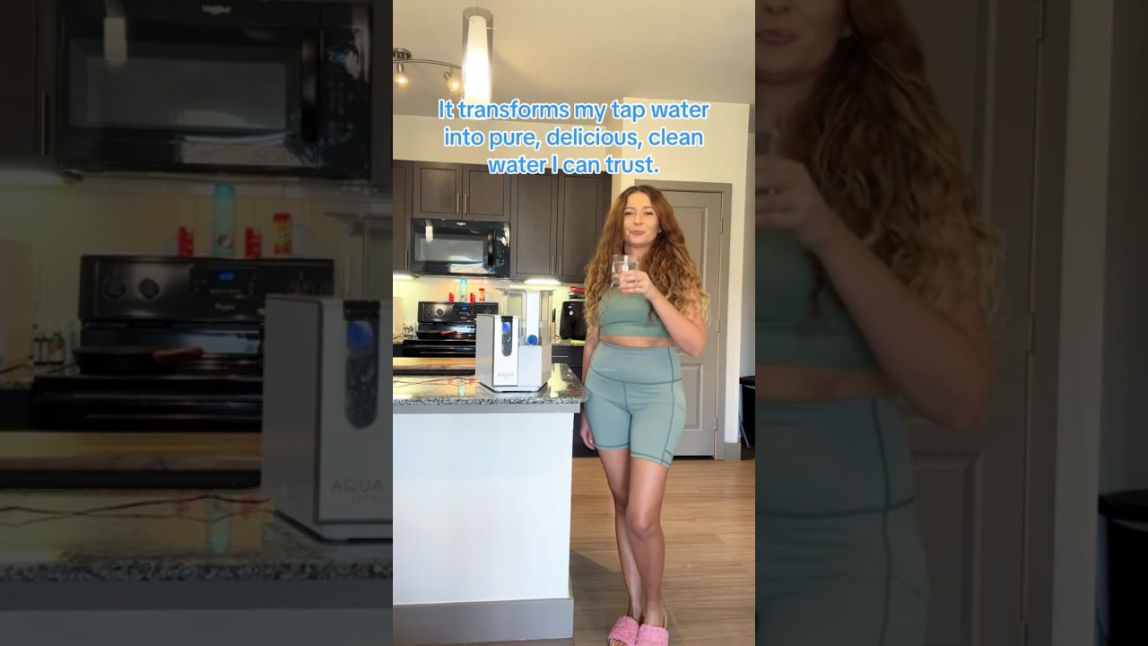 I love AquaTru! It transforms my tap water into pure, delicious, clean water I can trust 💦 