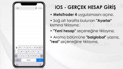 MetaTrader 4 - ios - Gerçek Hesap Açma
