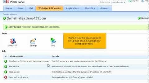 Plesk 10 tutorial: Email Alias