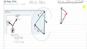 Physics 12 -Ch1.3 Static Equilibrium Quiz16 - 2D triangle sin law method