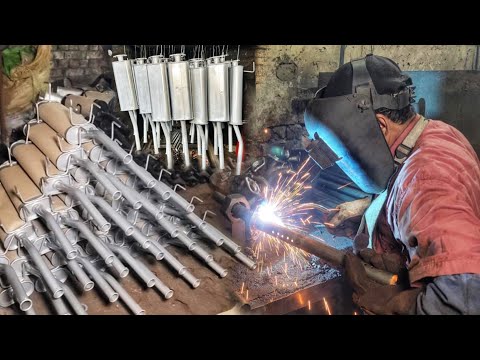Watch Silencer Muffler Made || The Process of Passenger Rickshaw Exhaust Silencer Making