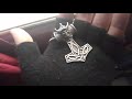 My Necklace Silver Viking Skull Thors Hammer Pendant