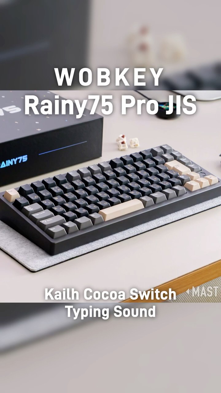 WOBKEY Rainy 75 Pro JIS Typing Sound | That “Rain-Like” Sound in a