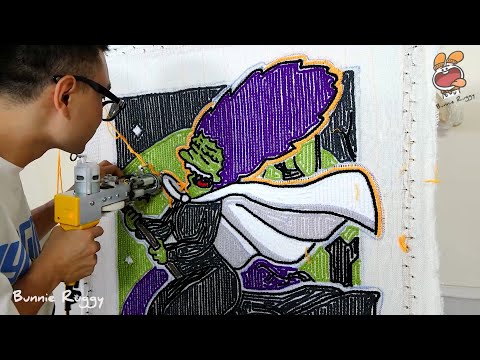 Rug Tufting | How to made the 4 most detailed custom Rugs (Start to Finish) | ASMR