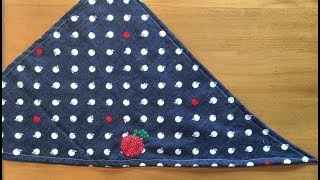 子どもの『三角巾』の作り方③・『直角・鋭角』の縫い方・簡単・入園準備❤︎How to make triangle bandage❤︎#481