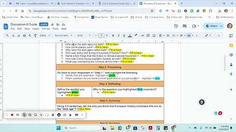 DC World History A Video Assignment Unit 2 Discussion 8