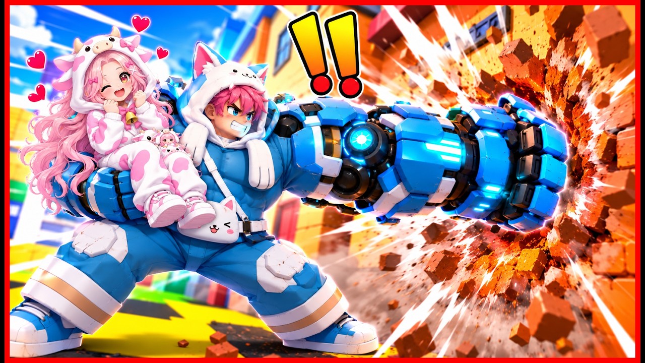 ATUN MENJADI KUAT DAN MENGHANCURKAN TEMBOK DENGAN TANGAN ROBOT !! Feat @sapipurba Roblox