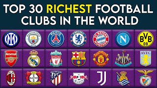 Top - 30 richest football clubs in the world ( Updated - 2024 )