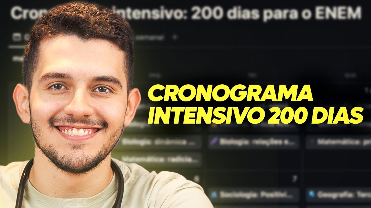 CRONOGRAMA de 200 DIAS para o ENEM 2024 - YouTube