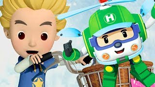 Çizgifilm Robocar Poli. Güvenli bisiklete binme Çizgifilm Robocar Poli. Güvenli bisiklete binme