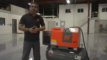 Apache A5 Rotary Screw Air Compressor -  Sound Level Demonstration