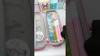 Cute Pink Pencil Case With Stationary