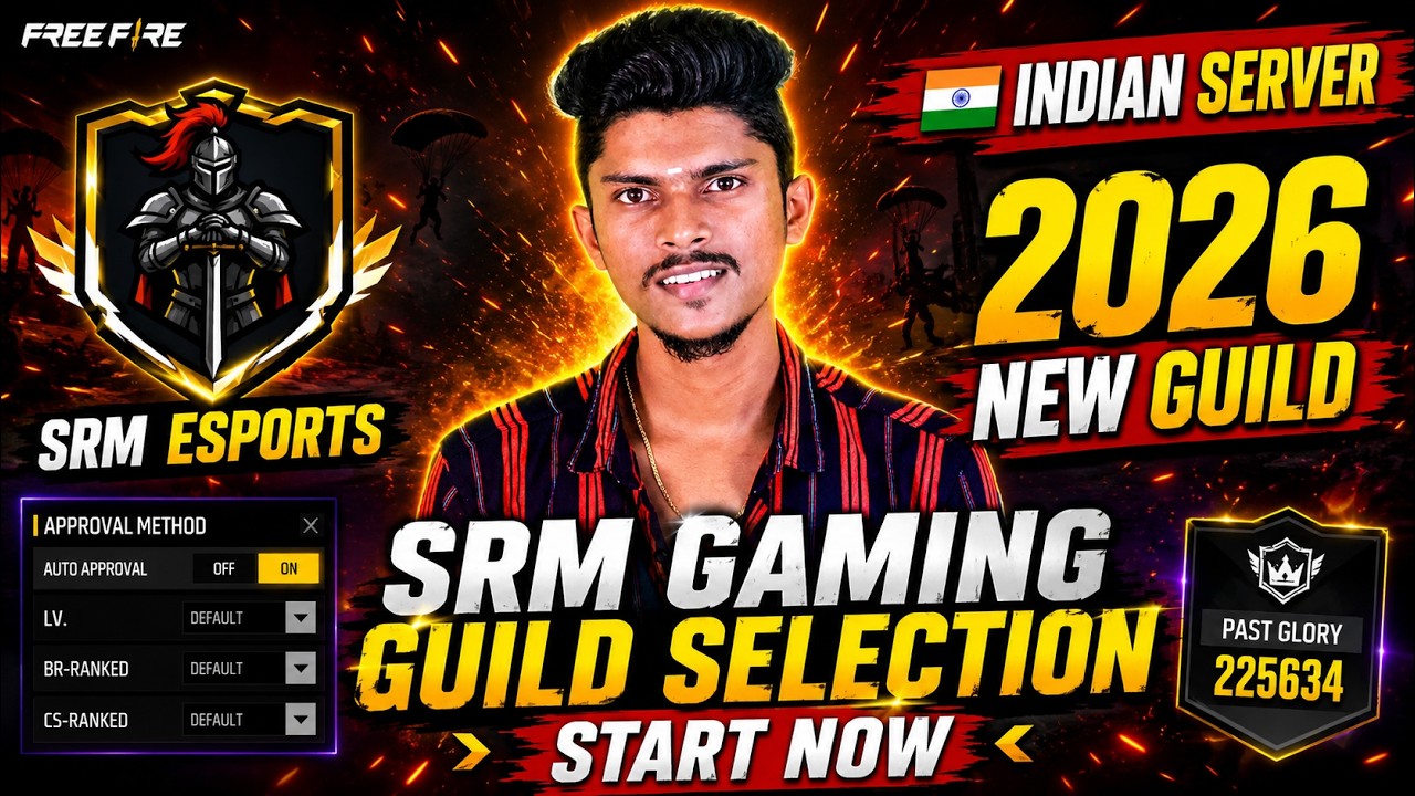 🔴SRM GAMING 2026 GUILD SELECTION ON LIVE 🔴