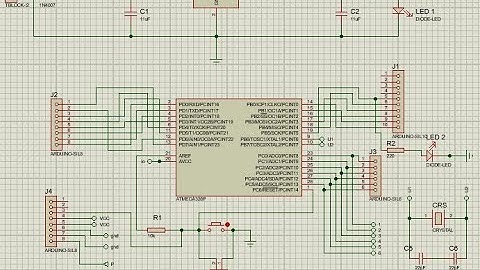 AVR ATMEGA 328p Board proteus and pcb layout design and understanding.