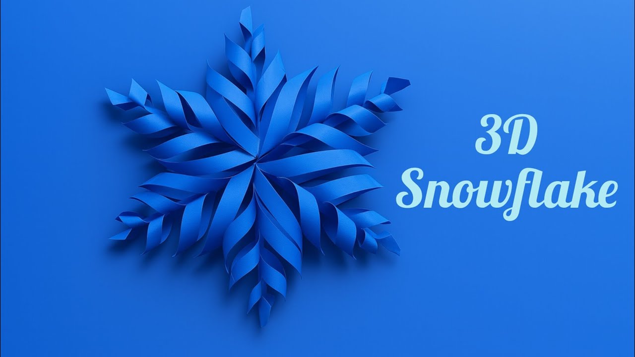 How to make 3d snowflake | Simple and easy making step by step 